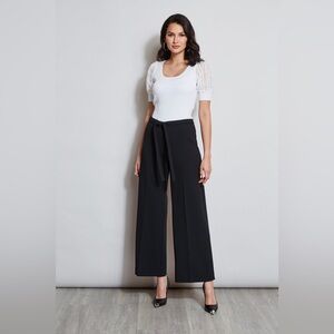 T Tahari Black Wide-Leg Pants